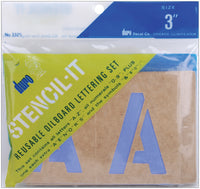 Stencil-It Reusable Lettering Set-3"