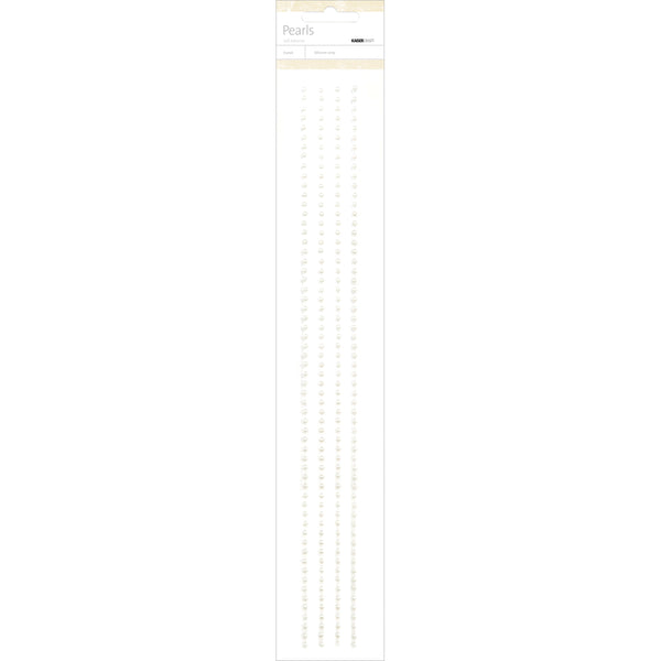 Self-Adhesive 3mm Pearl Strips 12" 4/Pkg-White