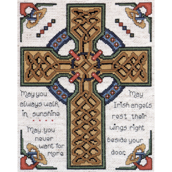 Celtic Cross Counted Cross Stitch Kit-8"X10" 14 Count