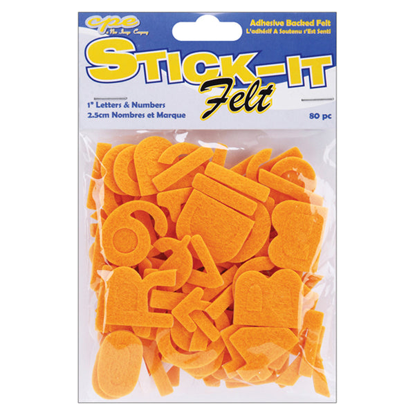 Feltables Felt Letters & Numbers 1" 80/Pkg-Gold