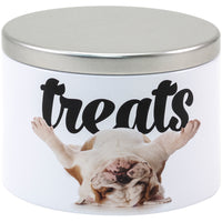 Small Treat Tin 5.25"X5.25"X4"-Bulldog