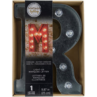 Silver Metal Marquee Letter 9.875"-R
