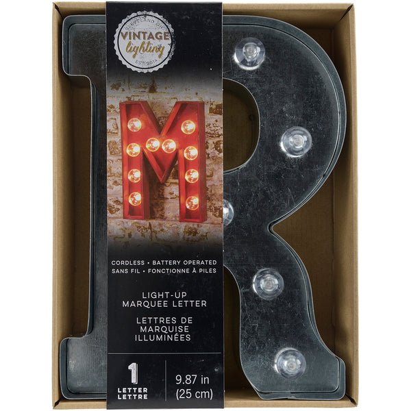 Silver Metal Marquee Letter 9.875"-R