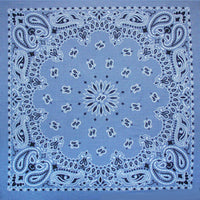 Hav-A-Hank Paisley Bandanna 22"X22"-Chambray Blue