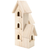 Natural Wood Manhattan Birdhouse-12"X5.5"X5.5"