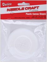 Darice Plastic Canvas Shapes 7 Count 3" 10/Pkg-Circles W/Raised Center Clear