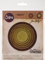 Tim Holtz Framelits Dies 6/Pkg-Stitched Circles