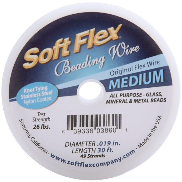 Soft Flex Wire 49-Strand .019"X30'-Satin Silver