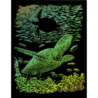 Rainbow Foil Engraving Art Kit 8"X10"-Sea Turtle