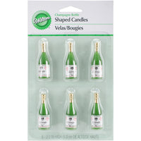 Candles & Cake Decorations 2" 6/Pkg-Champagne Bottles