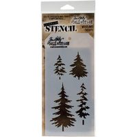 Tim Holtz Layered Stencil 4.125"X8.5"-Woodland
