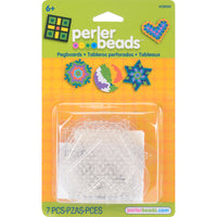 Perler Pegboards 5/Pkg-Assorted Clear Shapes