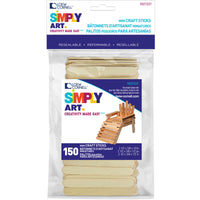 Simply Art Wood Mini Craft Sticks-Natural 2.5" 150/Pkg