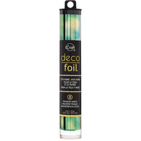 Deco Foil Specialty Transfer Sheets 6"X12" 5/Pkg-Emerald Watercolor