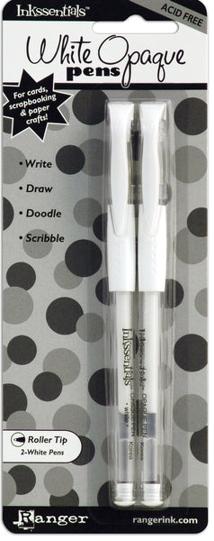 Inkssentials Opaque Pens 2/Pkg-White