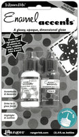 Inkssentials Enamel Accents .5oz 2/Pkg-Black & White