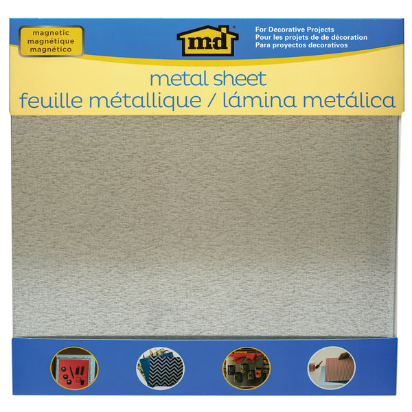 Magnetic Steel Sheet 12"X12"-Silver
