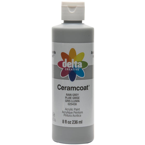 Ceramcoat Acrylic Paint 8oz-Rain Grey