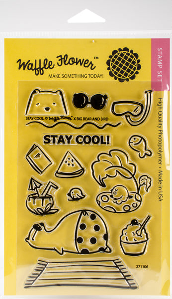Waffle Flower Crafts Clear Stamps 4"X6"-Stay Cool