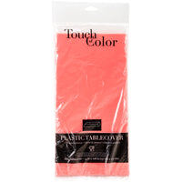 Plastic Tablecover 54"X108"-Coral