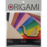 Fold 'Ems Origami 2-Sided Paper 5.875" 50/Pkg-Kraft/Brights