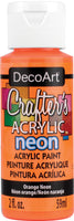 Crafter's Acrylic All-Purpose Paint 2oz-Orange Neon