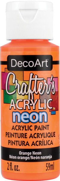 Crafter's Acrylic All-Purpose Paint 2oz-Orange Neon