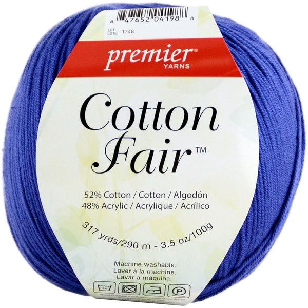 Cotton Fair Solid Yarn-Blue Iris