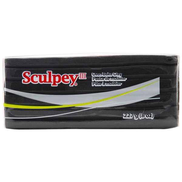 Sculpey III Polymer Clay 8oz-Black