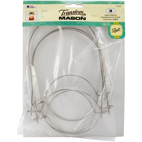 Transform Mason Wire Handles 3/Pkg-Silver
