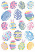 Sticko Stickers-Vellum & Glitter Multicolor Easter Eggs