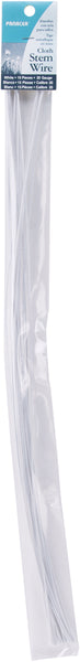 Cloth Covered Stem Wire 20 Gauge 18" 15/Pkg-White