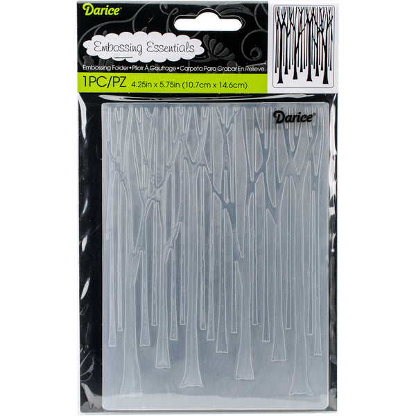 Background Embossing Folder 4.25"X5.75"-Thin Tree Trunks