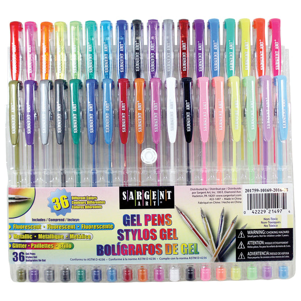 Sargent Art Gel Pen Set 36/Pkg-Assorted