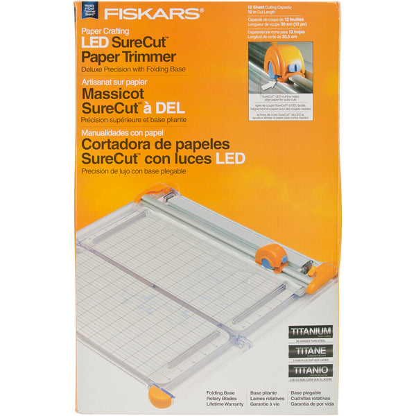 Fiskars SureCut LED Rotary Trimmer 12"-28mm