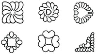 Quilt Stencils-2" Feather Mini Blocks 6"X12"