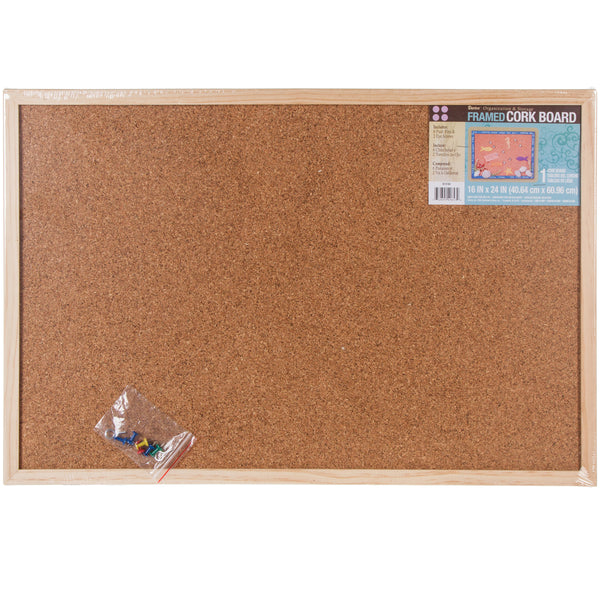 Framed Cork Memo Board 16"X24"-