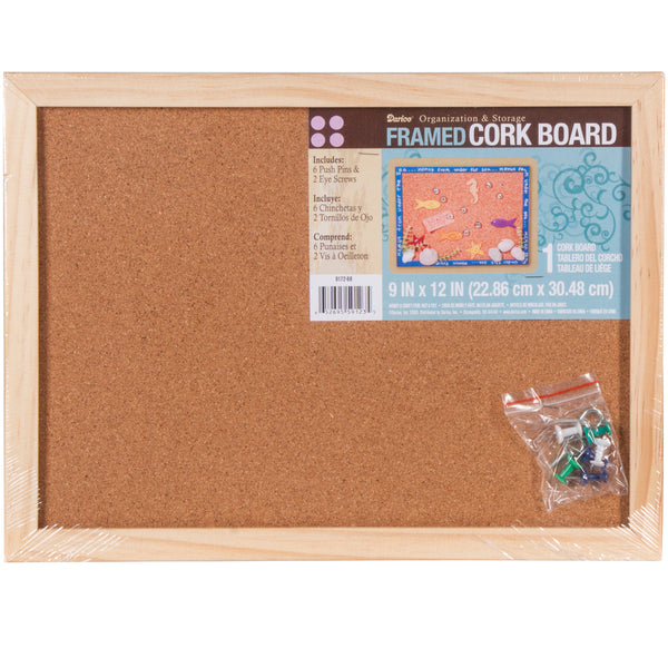 Framed Cork Memo Board 9"X12"-