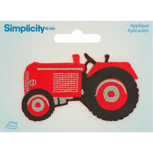 Simplicity Iron-On Applique-Red Tractor