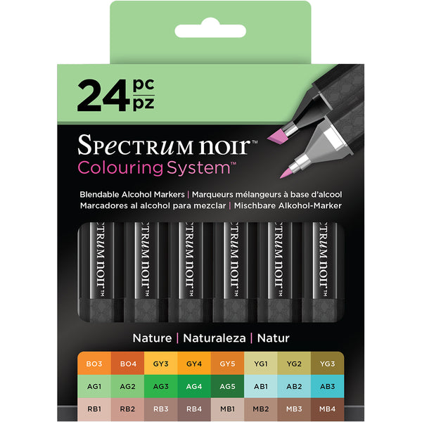 Spectrum Noir Alcohol Markers 24/Pkg-Nature