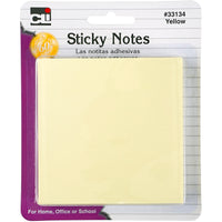 Sticky Notes 3"X3" 4/Pkg-Yellow