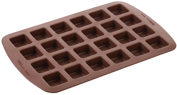 Brownie Silicone Bite-Size Mold-24 Cavity Square 1.5"X1.5"X.75"