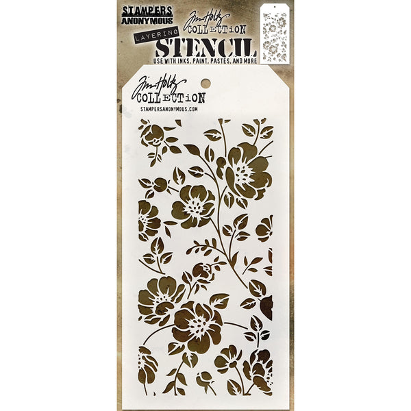 Tim Holtz Layered Stencil 4.125"X8.5"-Floral