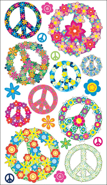 Sticko Stickers-Floral Peace Signs