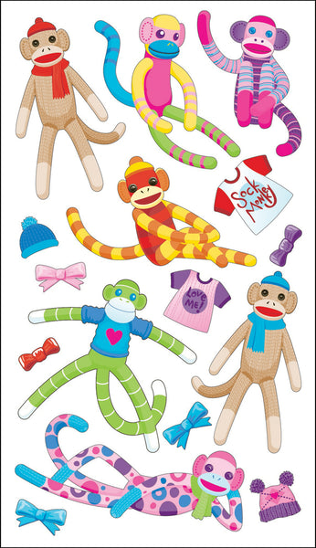 Sticko Stickers-Sock Monkeys