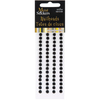 Metal Stickers Nailheads 5mm Round 64/Pkg-Black