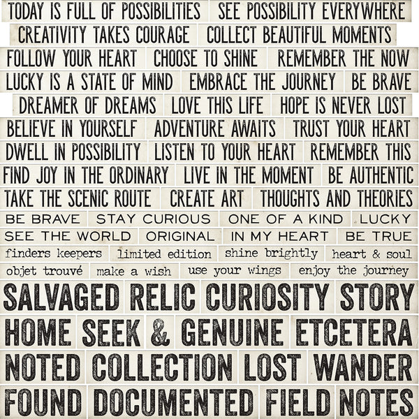 Idea-Ology Chipboard Quote Chips 58/Pkg-Word & Phrases .625"X.75" To 3.75"X.75"