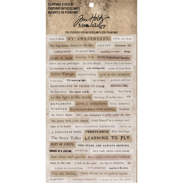 Idea-Ology Clippings Stickers 4.75"X7.5" 4/Pkg-
