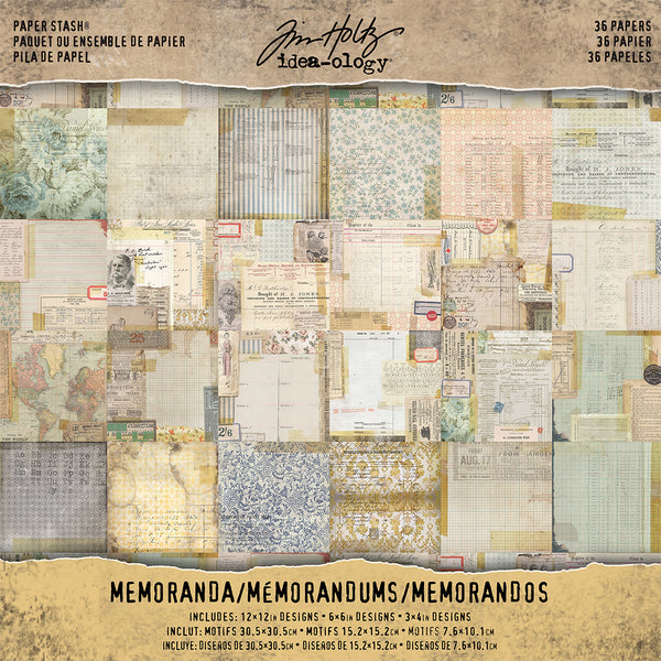 Idea-Ology Paper Stash Double-Sided Paper Pad 12"X12" 36/Pkg-Memoranda