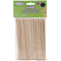 Jumbo Craft Sticks-Natural 6" 50/Pkg
